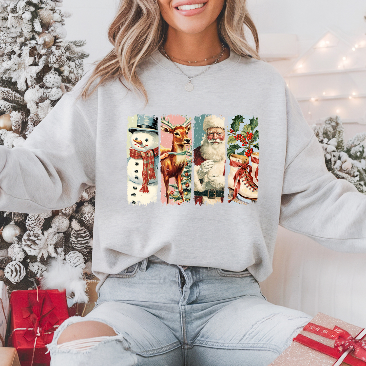 Grey Christmas Sweater | Holiday Designs | Holiday Sweaters