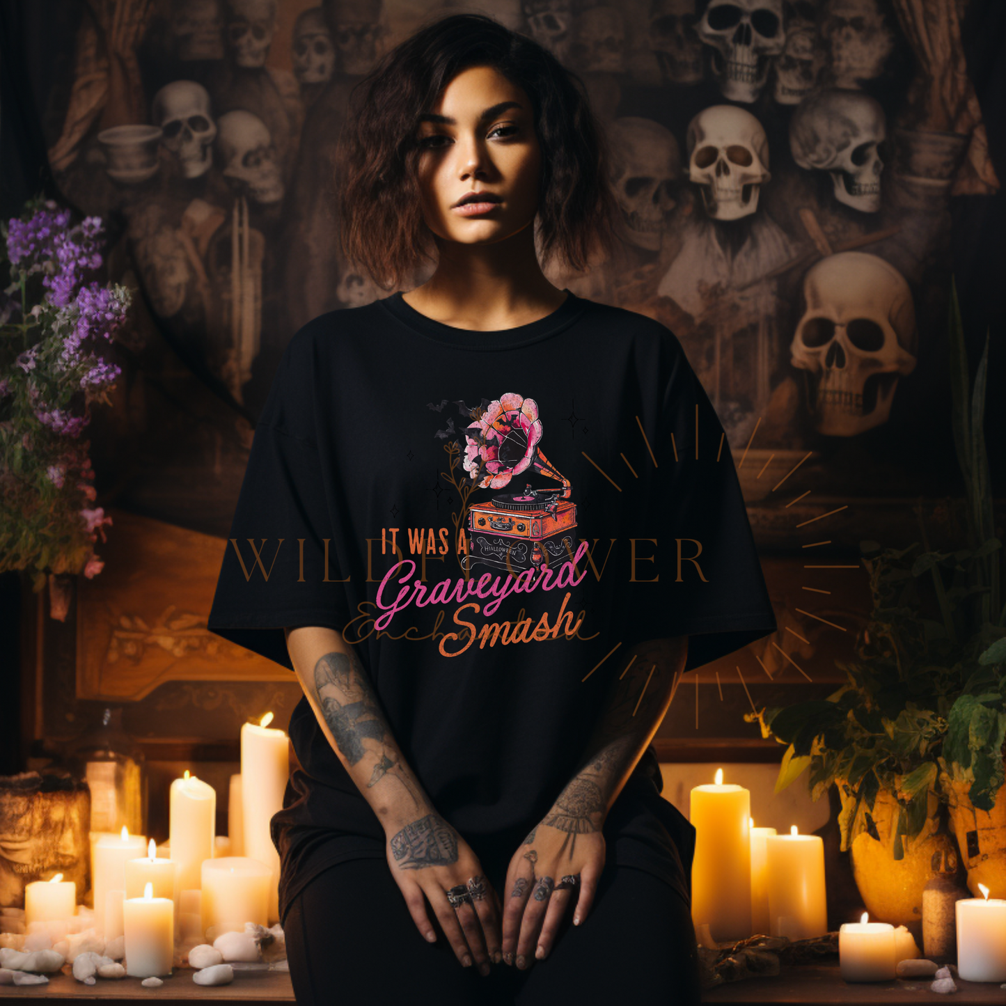Pink Graveyard Smash | T-shirt | DTF T-shirt | Unisex Sizes - Wildflower Enchanted