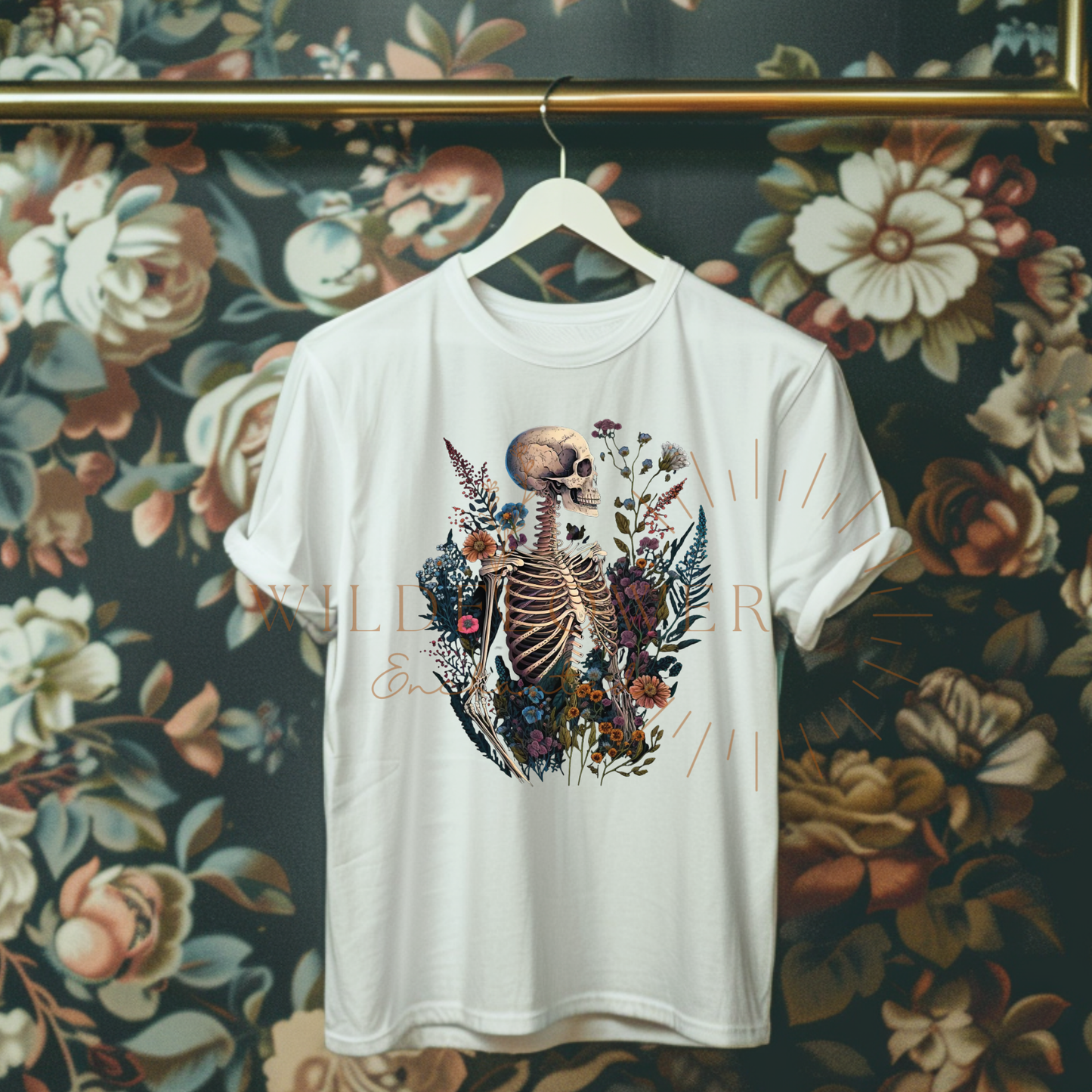 Floral Skeleton | T-shirt | DTF T-shirt | Unisex Sizes - Wildflower Enchanted