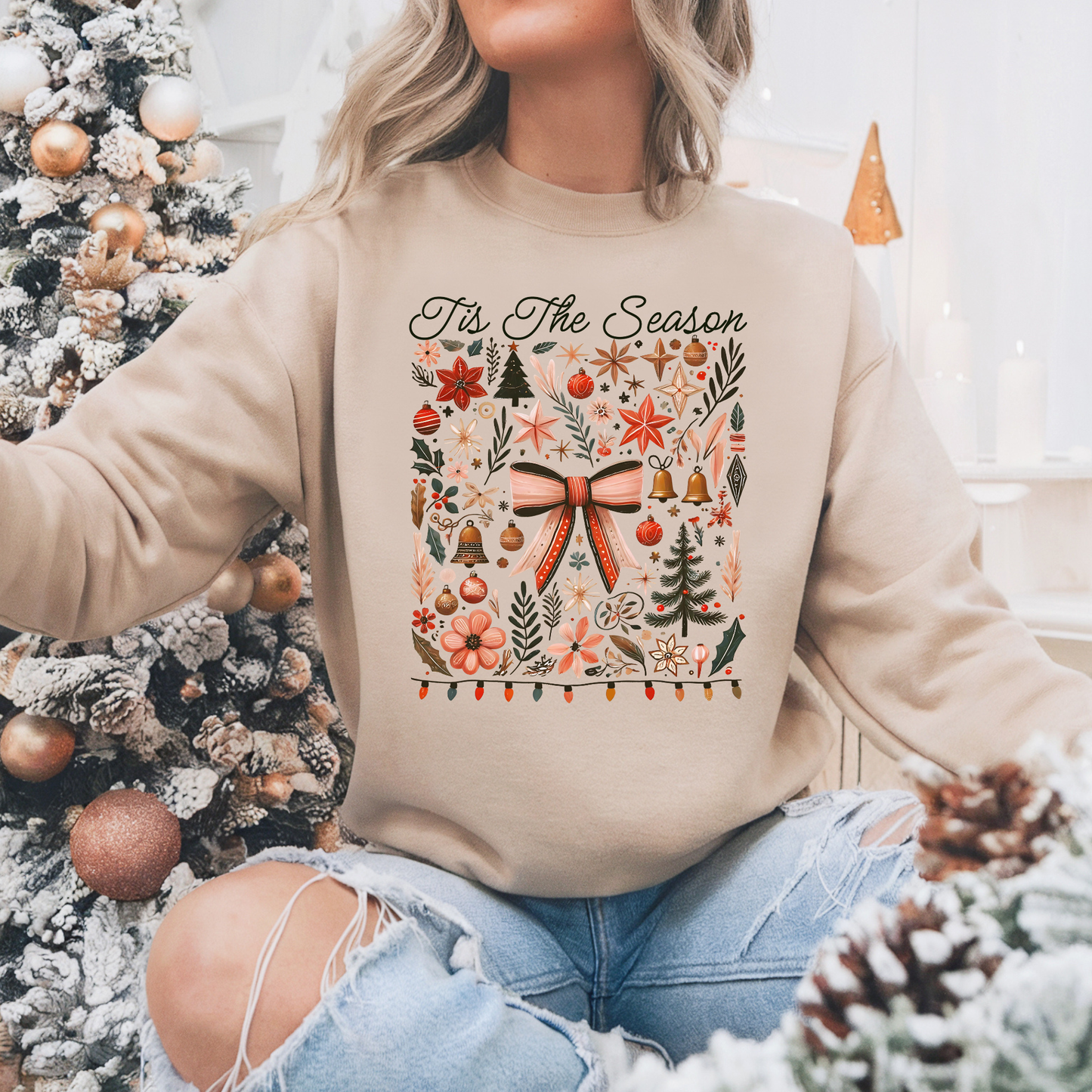 Cream Christmas Sweater | Holiday Designs | Holiday Sweaters
