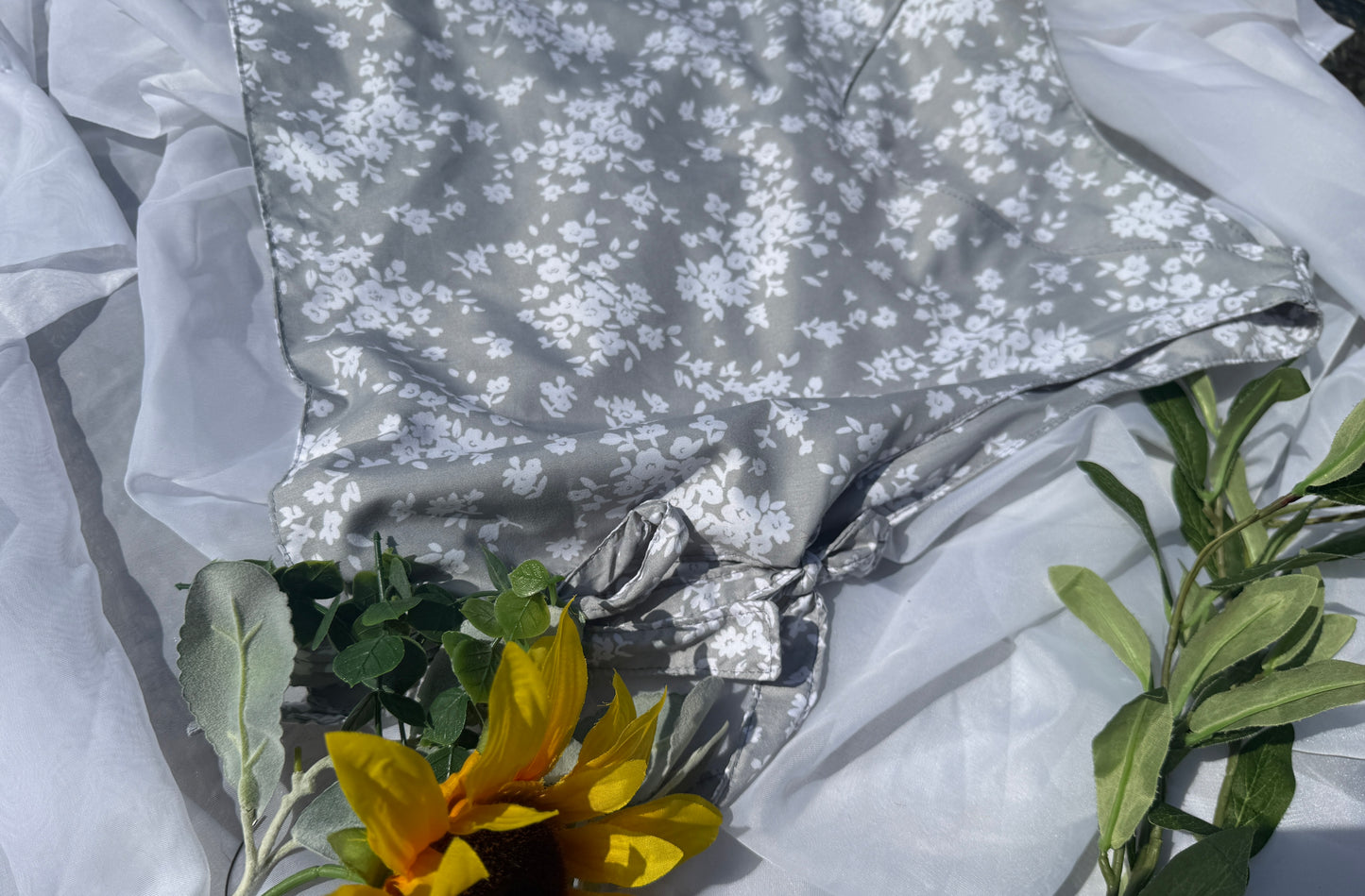 Bluebell Breeze Blouse | Side Tie Blouse | Repurposed Fabric
