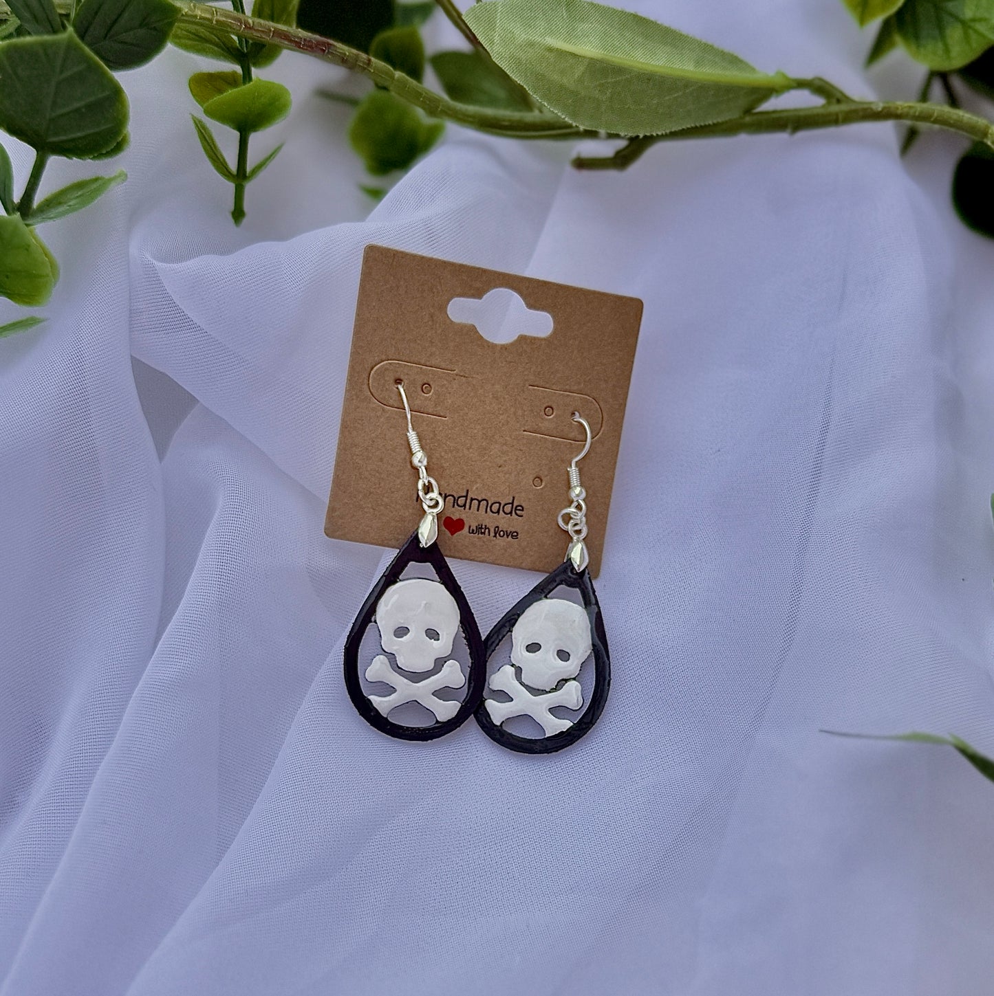 Halloween Earrings |3D Printed Earrings | Acrylic Paint | UV Cure Top Coat
