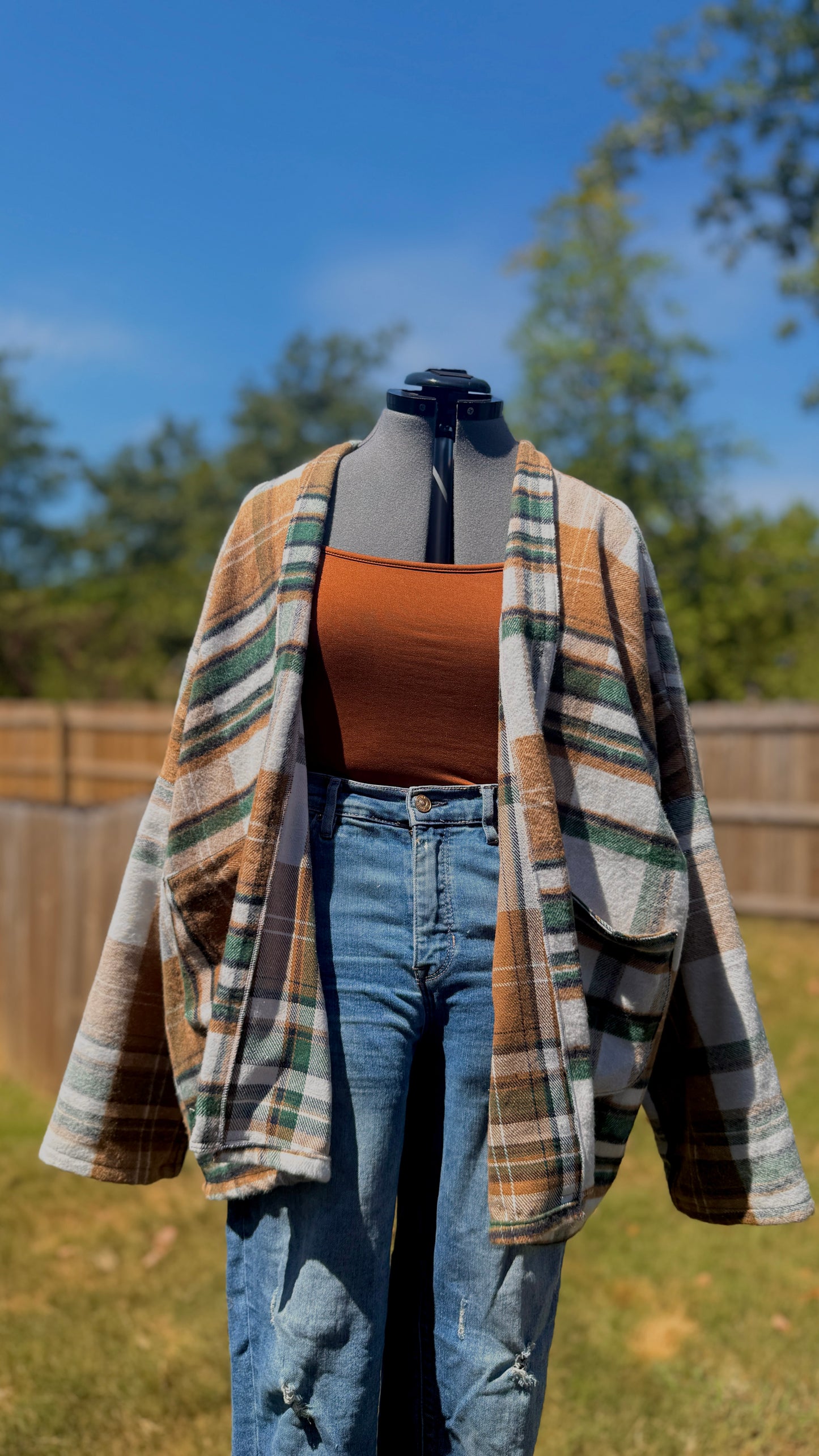 Cardigan Coat | Plaid Cardigan | Oversized Cardigan | XL Cardigan Coat