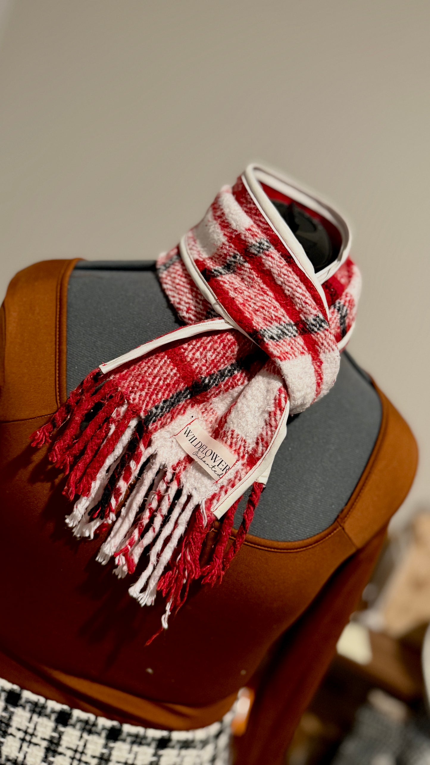 Heritage Woven Fringe Scarf | Woman’s Scarf | Upcycled Scarf