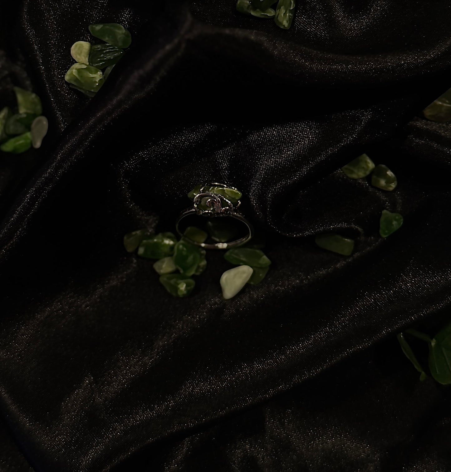 Green Jasper Crystal Wrap Ring | Crystal Jewelry | Authentic Crystal | Brass Ring