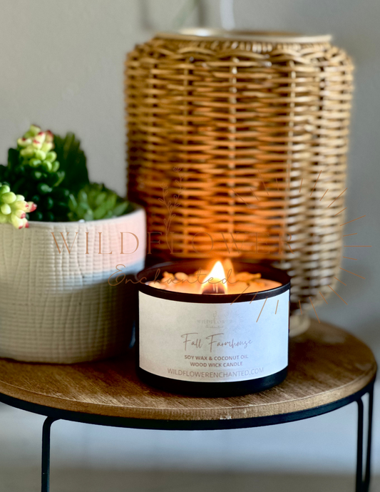 Eco-Friendly Illumination: The Magic of Wildflower Enchanted's Wood Wick Soy Wax Coconut Oil Candles
