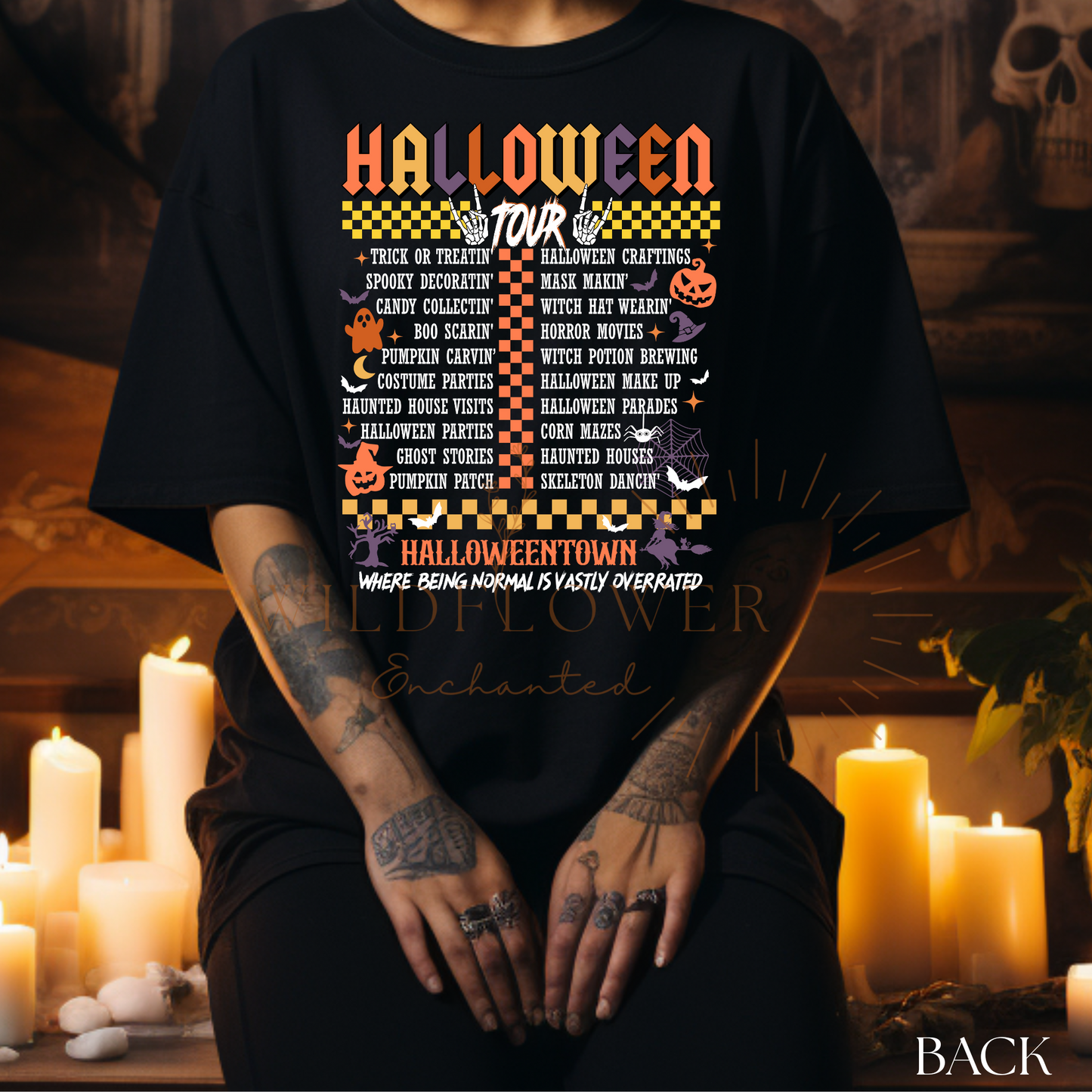 Halloween Tour Double Sided | T-shirt | DTF T-shirt | Unisex Sizes - Wildflower Enchanted