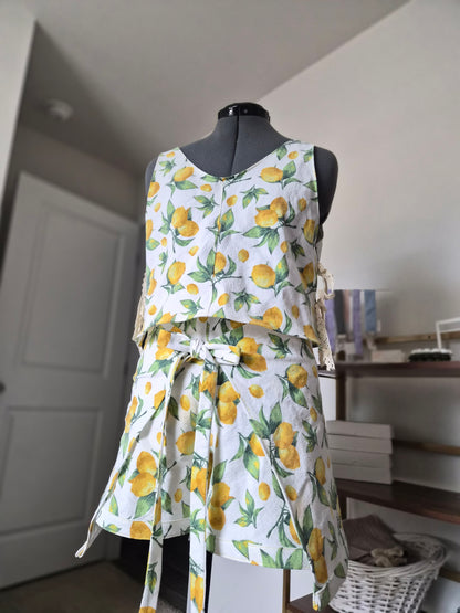 Lemon Drop Set |Womans Large | 100% Cotton Materials | Upcycled Fabric