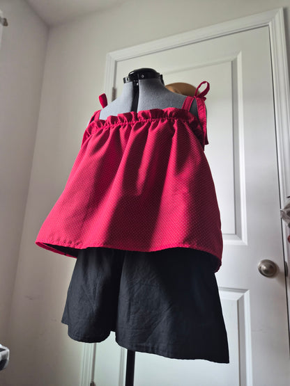 Babydoll Tank Set | 2 Piece Set | Tie Strap Babydoll Tank | Womans Large