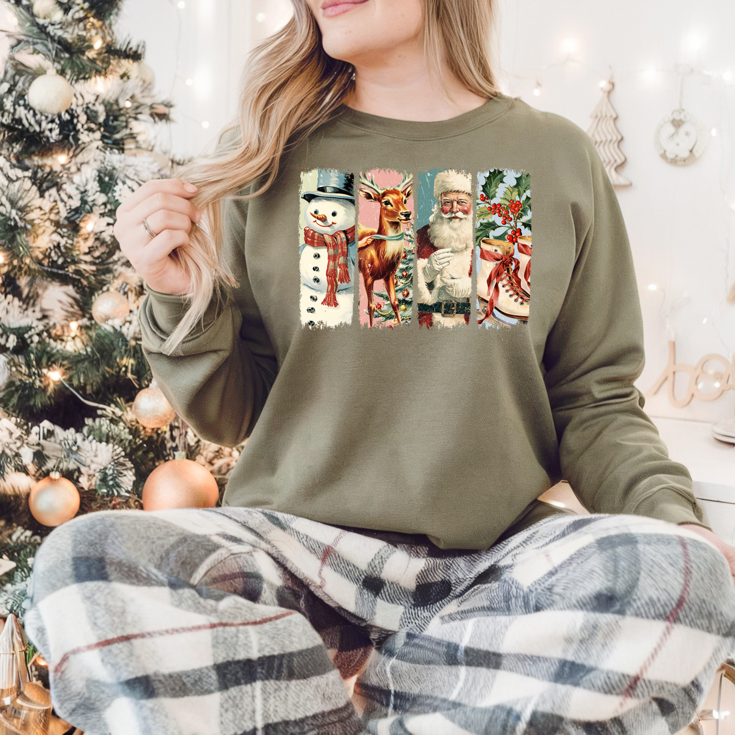 Army Green Christmas Sweater | Holiday Designs | Holiday Sweaters