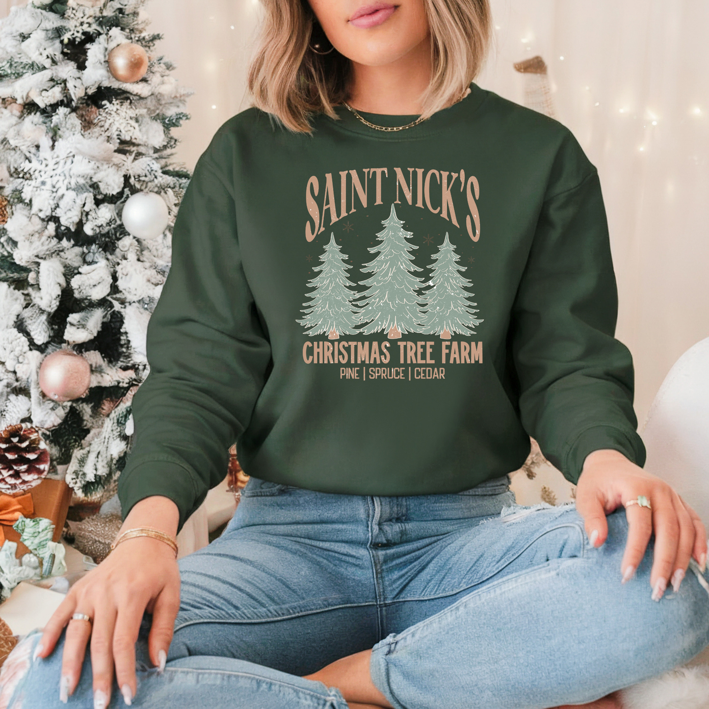 Forest Green Christmas Sweater | Holiday Designs | Holiday Sweaters