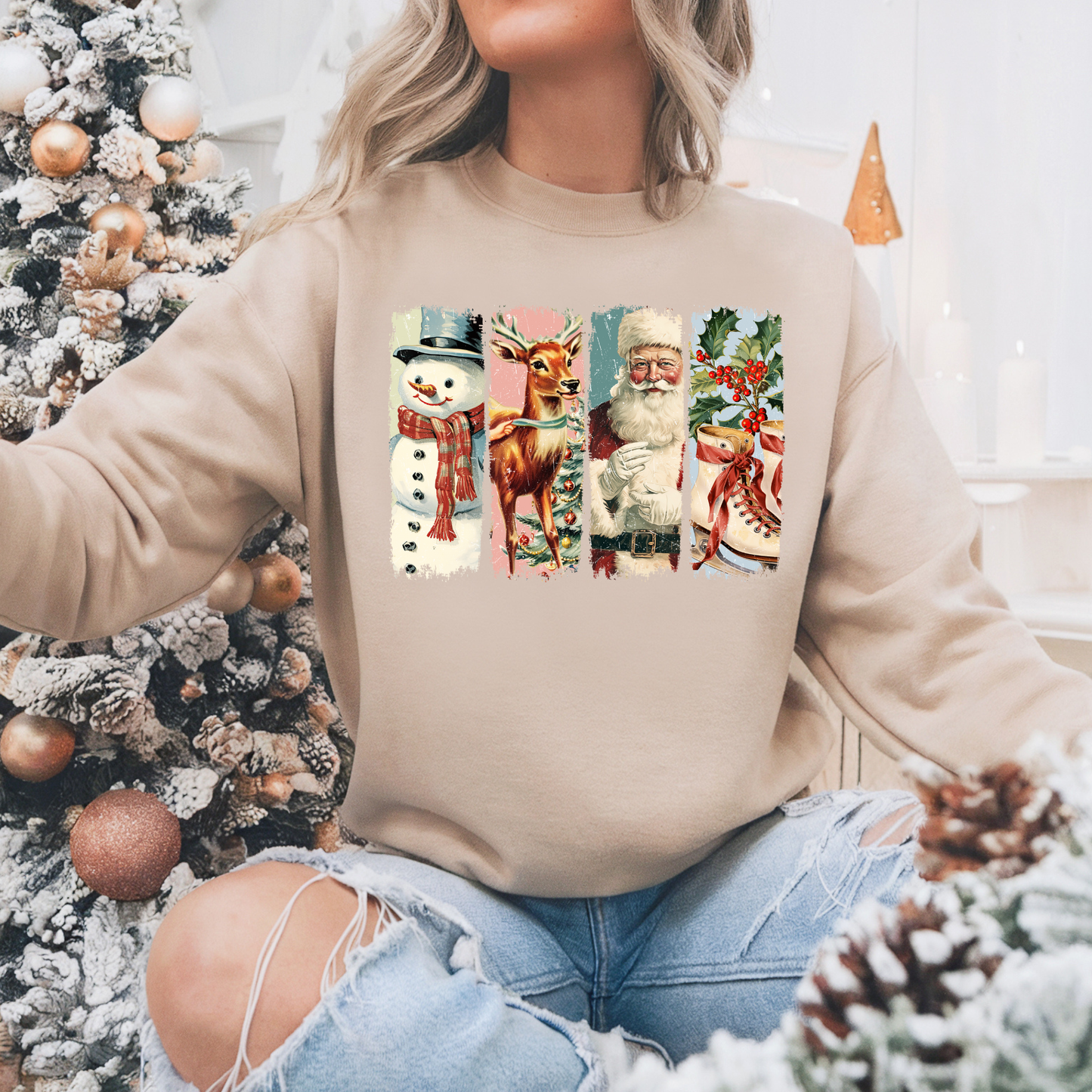 Cream Christmas Sweater | Holiday Designs | Holiday Sweaters