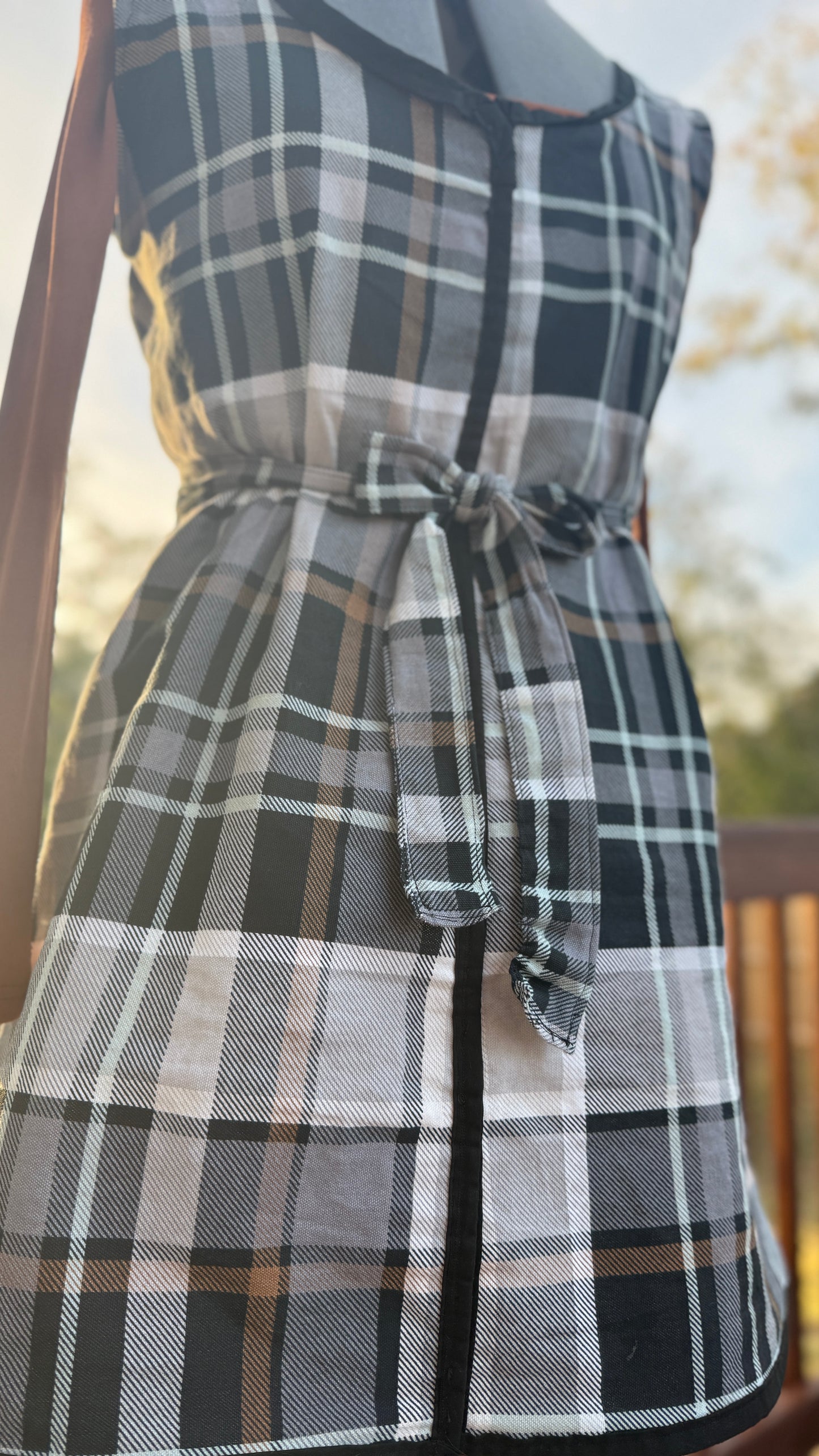 Seasonal Dress | Fall Plaid Dress | Brown & Black Plaid | Cotton Dress | Made To Order - Wildflower Enchanted