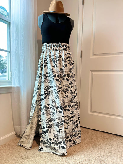 MAXI SKIRT | WOMANS SKIRT | MAXI SKIRT WITH SLIT - Wildflower Enchanted