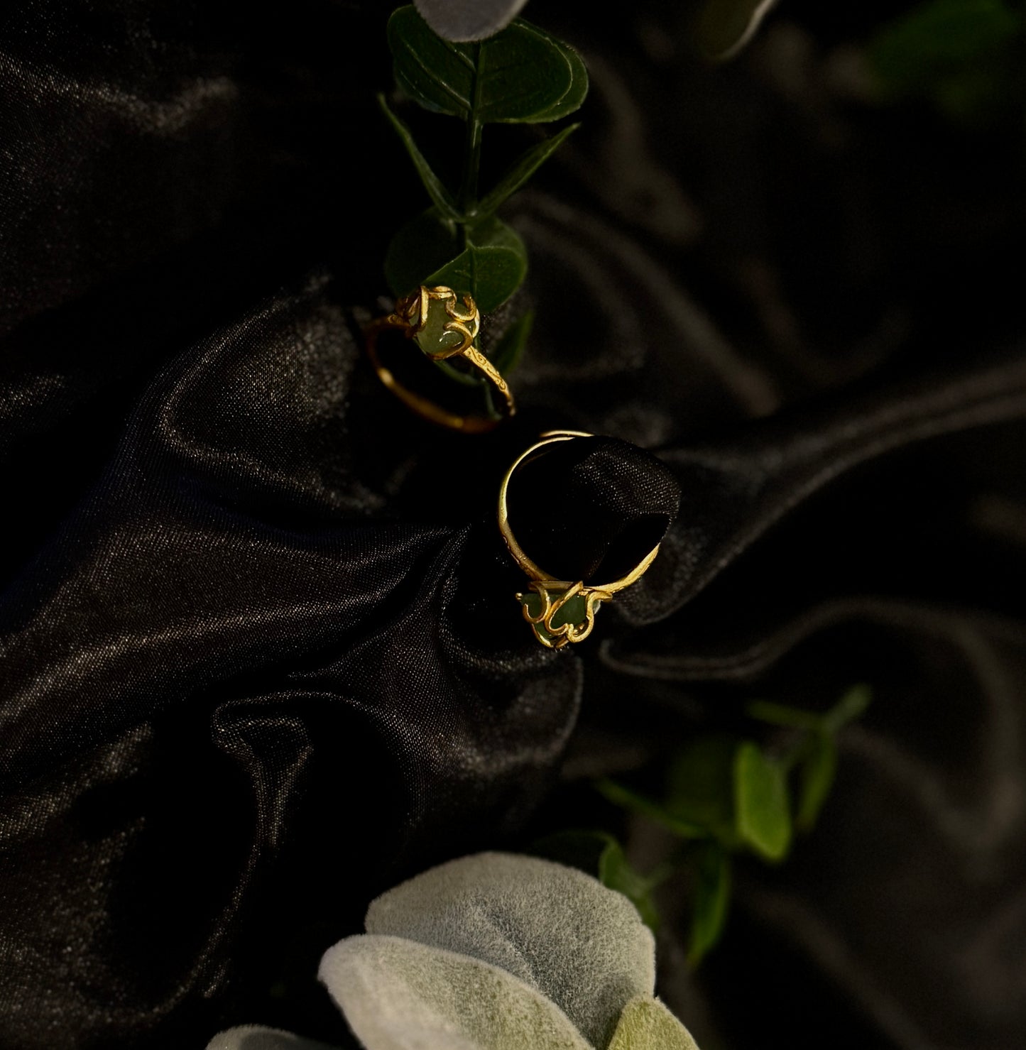Green Adventurine Crystal Wrap Ring | Crystal Jewelry | Authentic Crystal | Brass Ring
