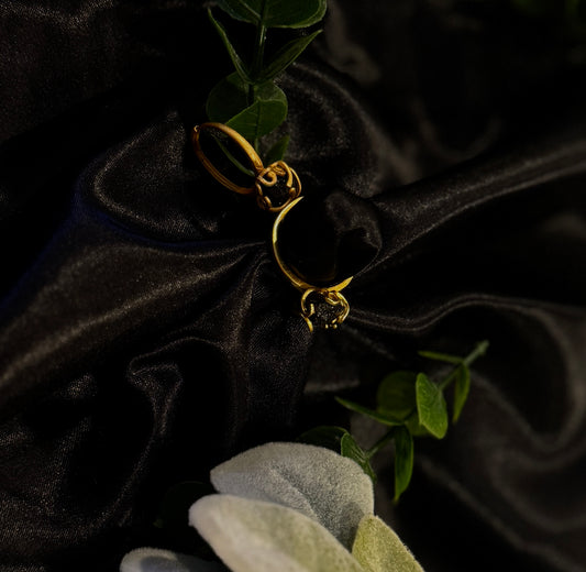 Black Tourmaline Crystal Wrap Ring | Crystal Jewelry | Authentic Crystal | Brass Ring
