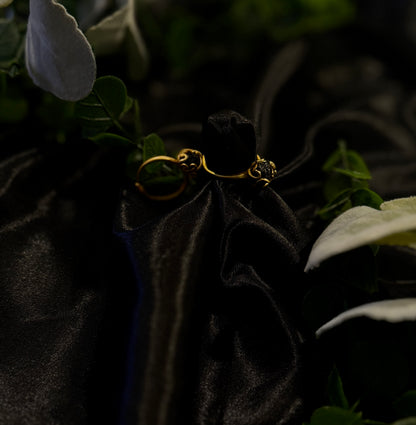 Black Tourmaline Crystal Wrap Ring | Crystal Jewelry | Authentic Crystal | Brass Ring