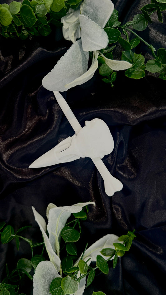Raven Skull and Bone Hairpin | 3D Printed Hairpin | PLA Filament - Wildflower Enchanted