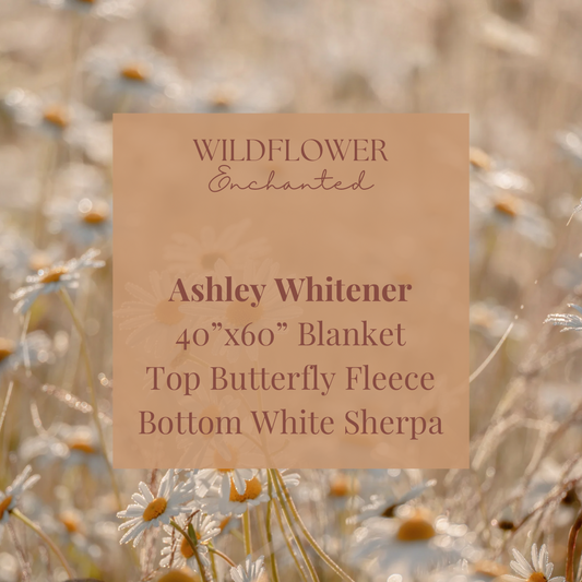 Custom Blanket | White Sherpa | Butterfly Fleece