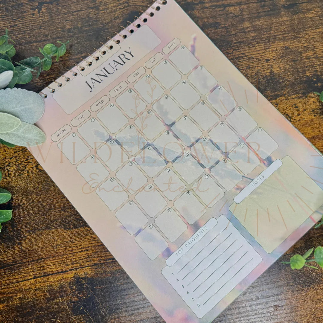 Wildflower Calendar | 12 Month Calendar | 2025 Calendar - Wildflower Enchanted