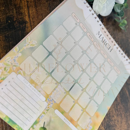 Wildflower Calendar | 12 Month Calendar | 2025 Calendar - Wildflower Enchanted