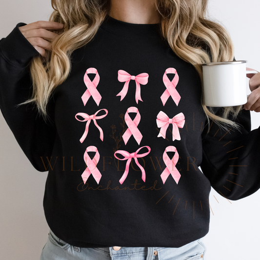 Breast Cancer Crewneck | Sweater | Fall | DTF Print