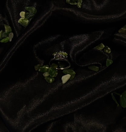 Green Jasper Crystal Wrap Ring | Crystal Jewelry | Authentic Crystal | Brass Ring