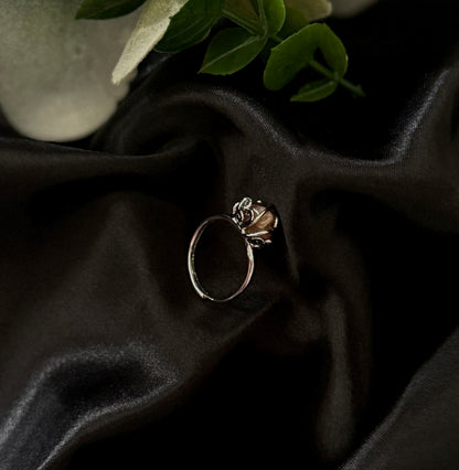 Grey Moonstone Crystal Wrap Ring | Crystal Jewelry | Authentic Crystal | Brass Ring