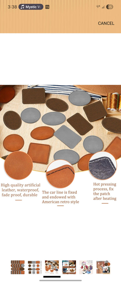 Kristin Webb Custom Order | Faux Leather Hat Patch| Engraved Faux Leather Hat Patches