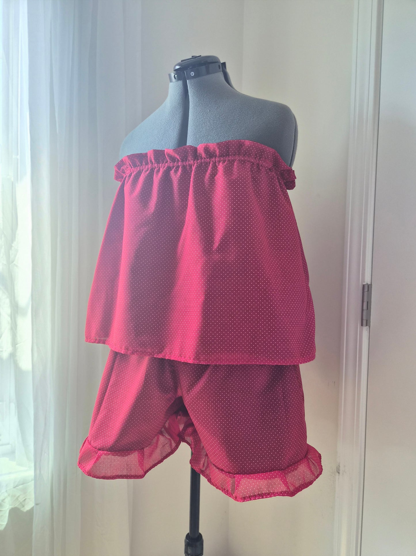 Babydoll Tank Set | 2 Piece Set | Tie Strap Babydoll Tank | Womans Large
