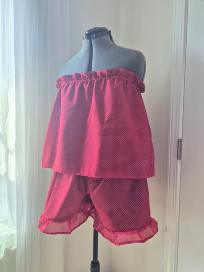 Babydoll Tank Set | 2 Piece Set | Tie Strap Babydoll Tank | Womans Large