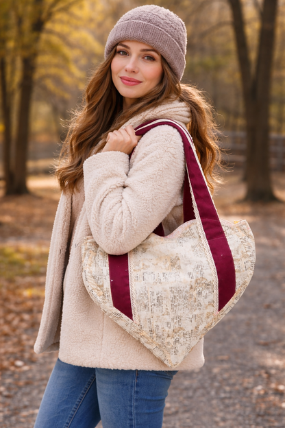 The Vintage Valentine Purse | 100% Cotton Purse | Handmade Purse