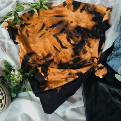 Bleached Babe | Black Bleached T-Shirt | Unisex Small