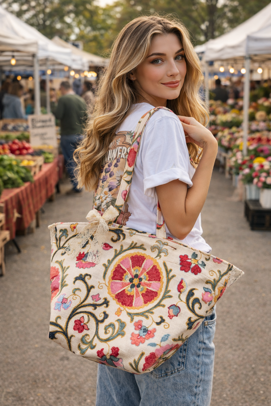 The Market Bag | Purse | Suzani Tote Bag