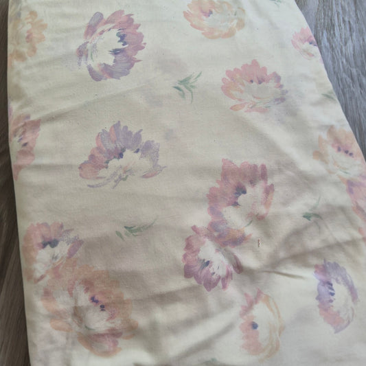 Vintage Pale Yellow Floral Uniquely You | Clothing Your Way | Custom Clothing | Handmade Clothing | (FITTED SHEET)