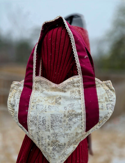 The Vintage Valentine Purse | 100% Cotton Purse | Handmade Purse