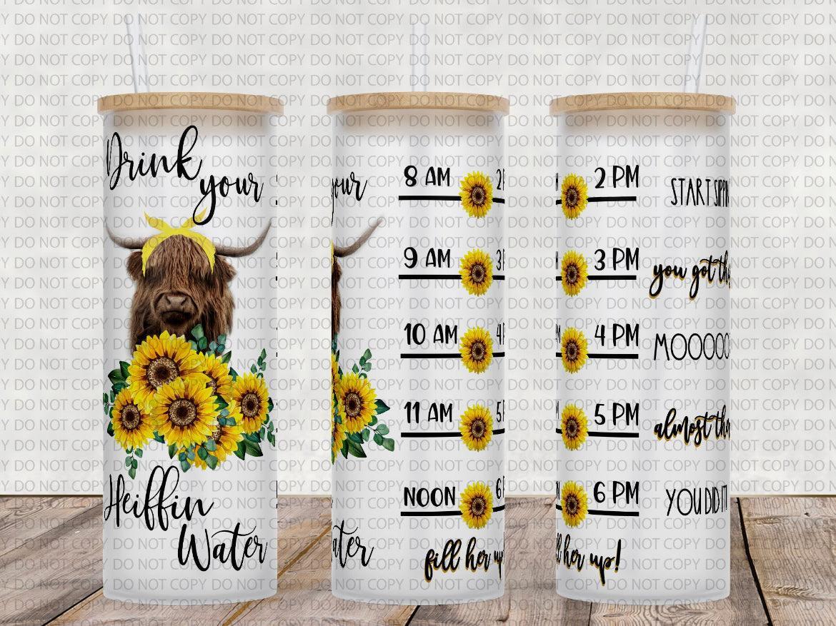 MOTIVATIONAL TUMBLER | MADE TO ORDER | 20oz GLASS SUBLIMATION TUMBLER - Wildflower Enchanted