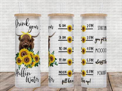 MOTIVATIONAL TUMBLER | MADE TO ORDER | 20oz GLASS SUBLIMATION TUMBLER - Wildflower Enchanted